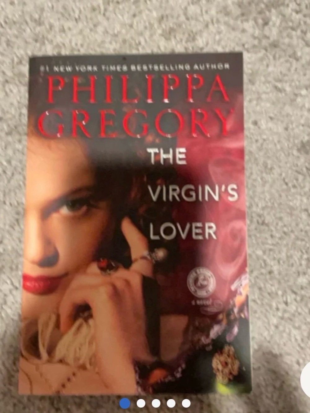 Philippa Gregory "The Virgin's Lover" Paperback - Red and Black Cover